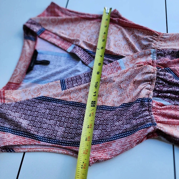 BCBG MAXAZRIA WOMEN'S Purple ORANGE DRESS Stretch WRAP CORAL ELEGANT XS - Picture 11 of 14